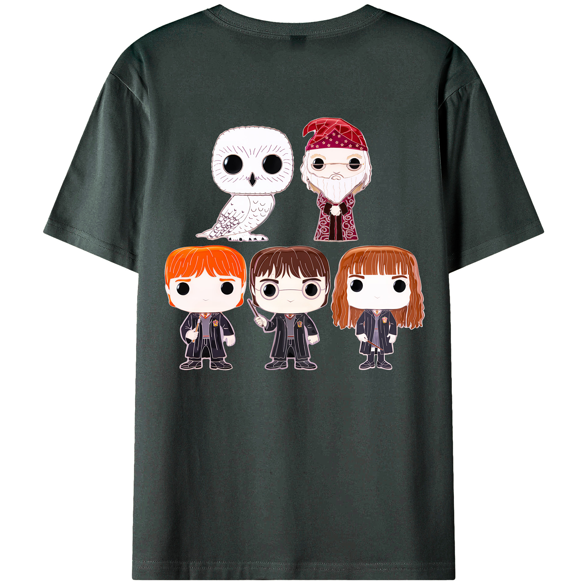 （画像用） Harry Potter ハリー・ポッターシリーズ 綿100％ メンズ半袖Tシャツ（バックプリント） 通気性